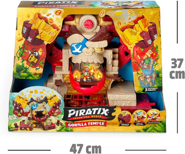Templo del Gorila Piratix con Figuras y Accesorios