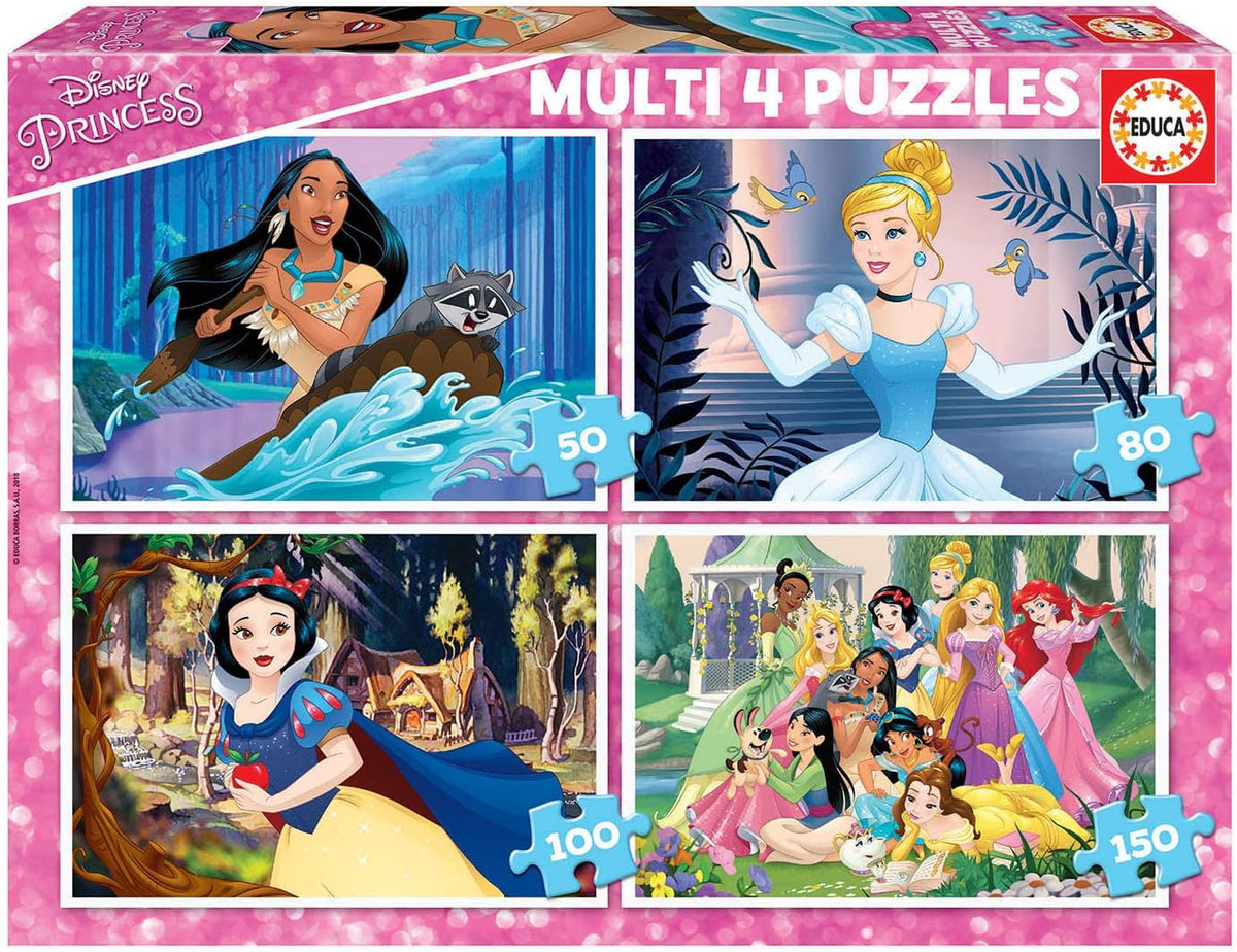 Educa Borrás Multipuzzle Princesas 50-80-100-150 piezas (17637)