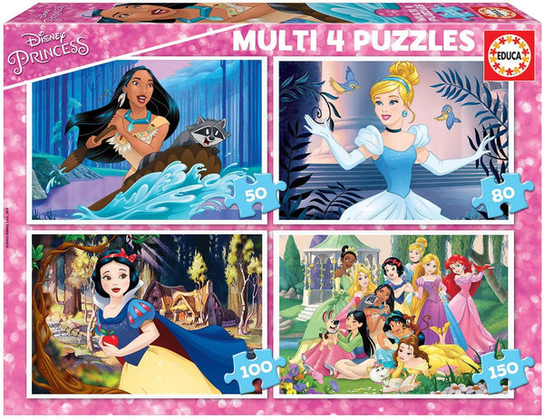 Educa Borrás Multipuzzle Princesas 50-80-100-150 piezas (17637)