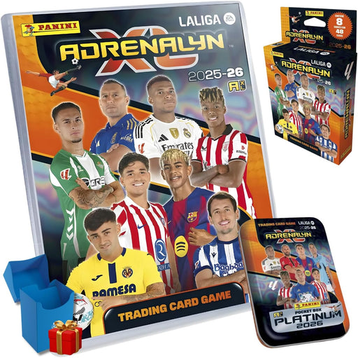 Pack Adrenalyn XL 25-26 Platinum con Megapack, Pocket Box Platinum y 8 Sobres