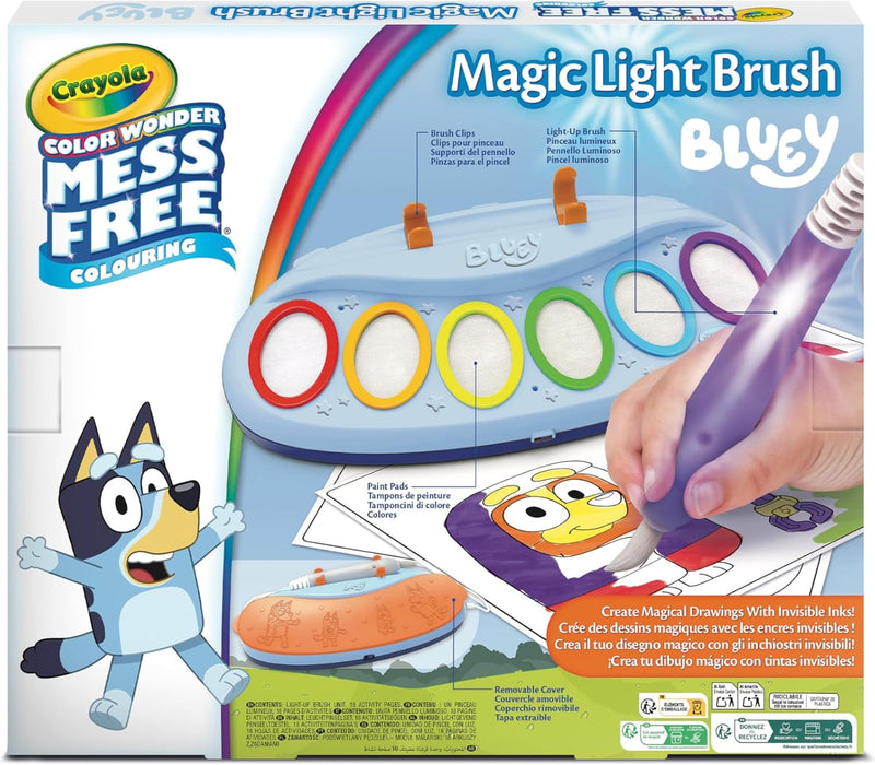 Crayola Color Wonder Pincel Mágico Luminoso Bluey - Sin Manchas