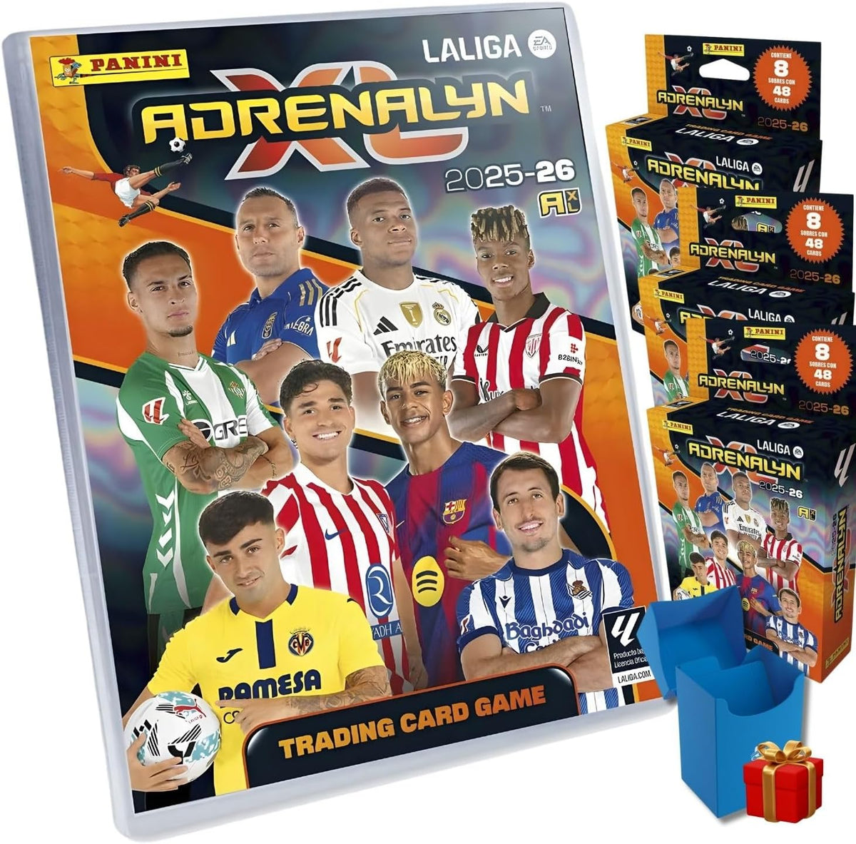 Megapack Adrenalyn XL LaLiga 2025-26 + 24 sobres adicionales con Deckbox