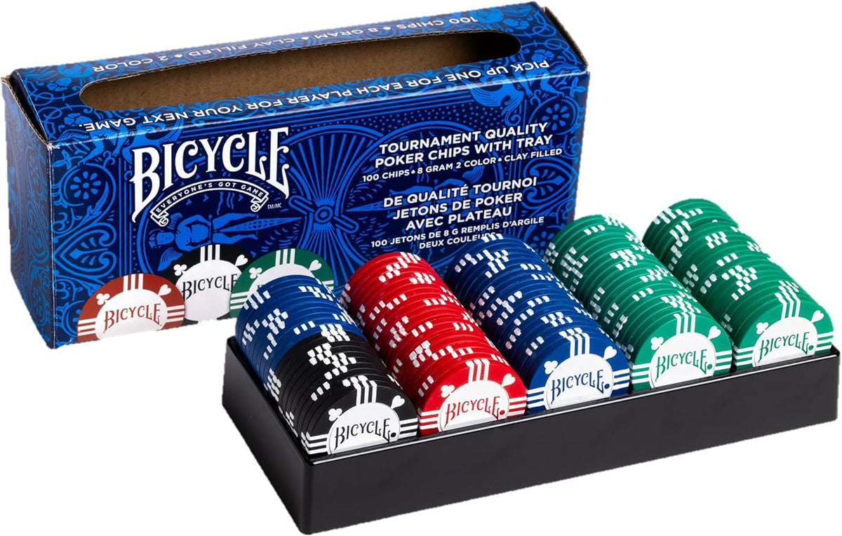 Bicycle Fichas de Póquer 100 unidades 4 colores