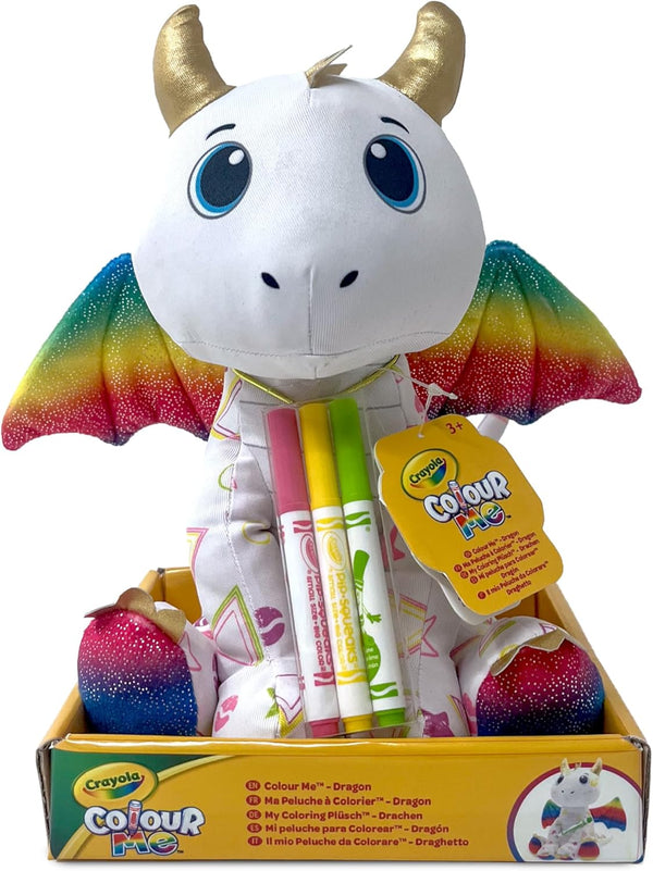 Crayola Colorea tu Peluche Dragoncito con 3 Rotuladores