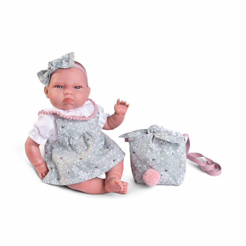 Muñecas Antonio Juan Mi Pequeño Reborn Tufi vestido bolso (82312)