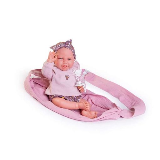 Antonio Juan dolls - Newborn Carla with baby sling (33352)