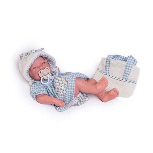 Antonio Juan dolls - Newborn with sheepskin bag (50398)