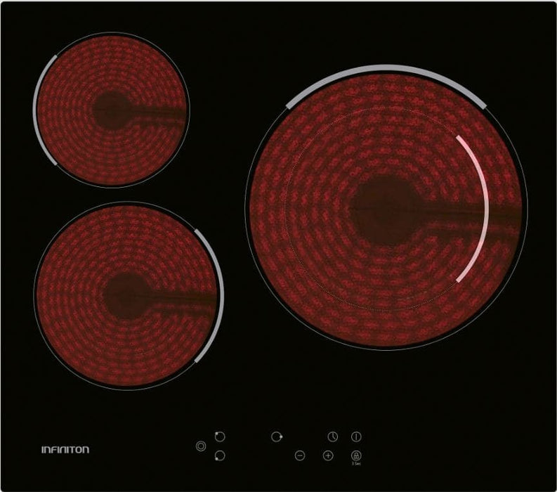 Infiniton Encimera Vitrocerámica 3 Zonas (VIT3P54W)