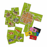 Componentes del juego Carcassonne Expansiones Reunidas de Devir
