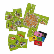 Componentes del juego Carcassonne Expansiones Reunidas de Devir