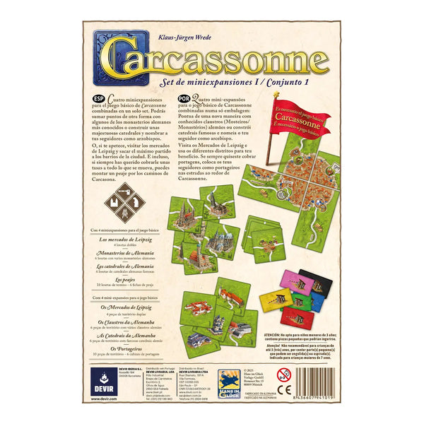Caja del juego Carcassonne Expansiones Reunidas de Devir