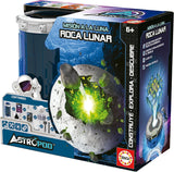 Caja de la Roca Lunar Astropod Misión a la Luna de Educa (41346), roca para excavar con base de luz y astronauta