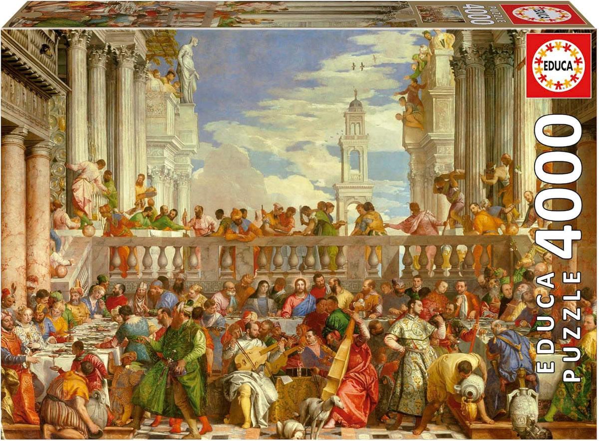 Educa Borrás Puzzle 4000 piezas Las Bodas de Caná 19949 - caja oficial del puzzle de Paolo Veronese - vista principal