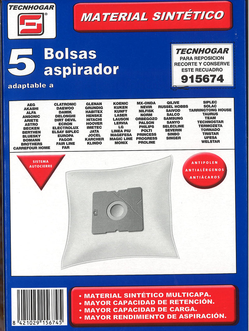 Tecnhogar Bolsa Aspirador Solac (915674)