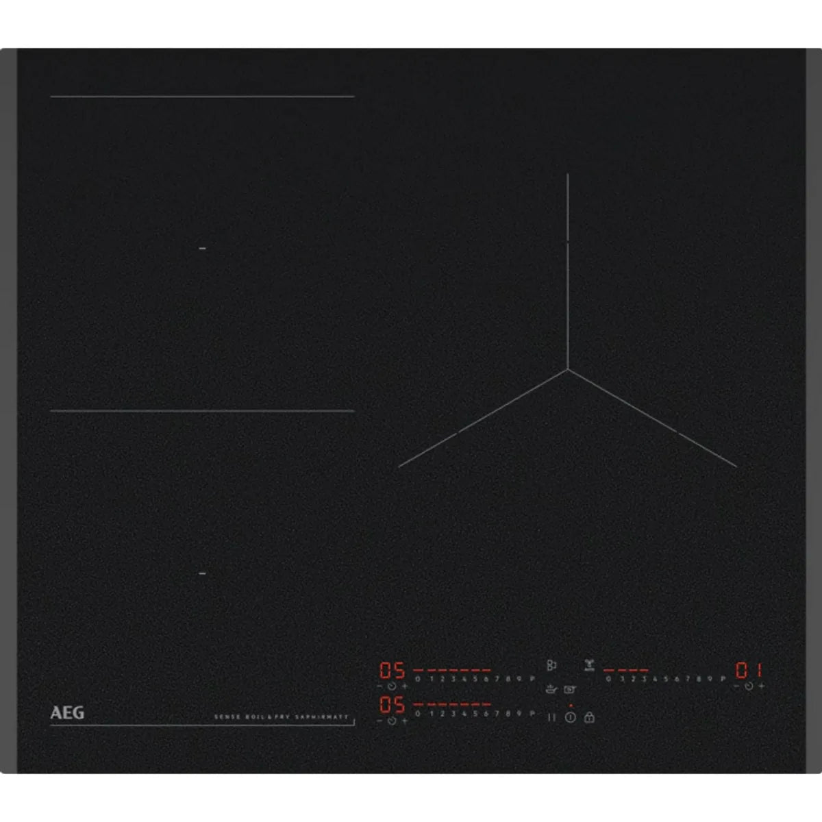 Encimera AEG TI63IQ30FZ 3 zonas de inducción, una flexible Inducción