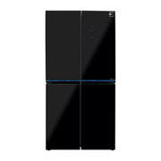 Frigorífico americano Infiniton AMCB-496BC NFT de 470 litros con acabado crystal black, puertas de cristal y tecnología No Frost
