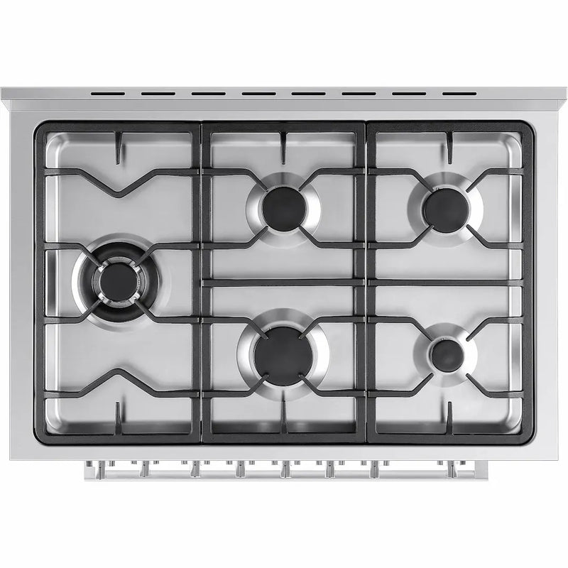Vitrokitchen ST9060IB Cocina Gas 5 Fuegos Inox con Horno Eléctrico 103L