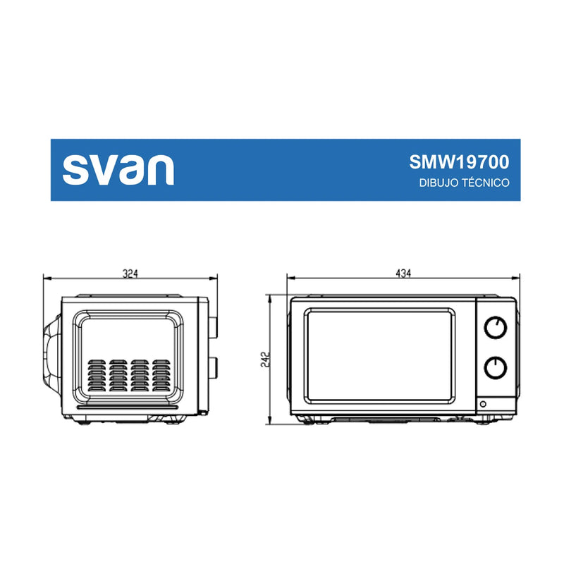 Microondas Svan SMW19700 Blanco 20L