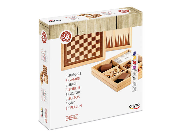 Ajedrez – Damas – Backgammon Marquetería Cayro