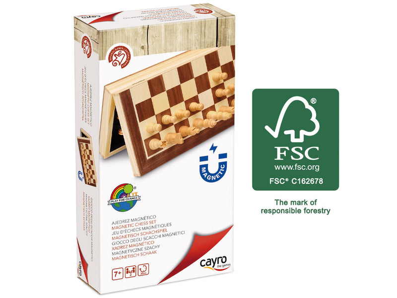 Cayro Ajedrez Magnético Marquetería 100% FSC - Premium Ecológico CAYRO-600