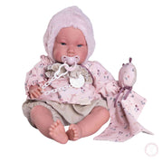 Alejandra Mi Primer Reborn con dou dou y falda de flores
