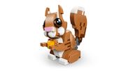 Ardilla LEGO Creator con cola articulada sosteniendo bellota