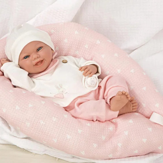 Arias Elegance Cris Rosa Doll with Nursing Pillow - Weighted Doll (60762)