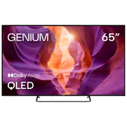 Televisor Genium 65 pulgadas GTV65QLED QLED 4K UHD WebOS, vista frontal con peana central