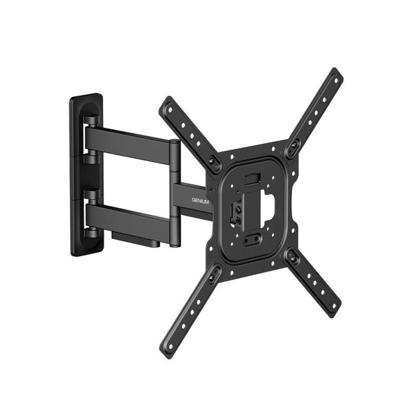 Soporte de TV articulado Genium GSPART65 de doble brazo en acero negro, vista frontal
