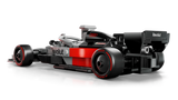 Audi F1 LEGO 77259 vista lateral gris rojo alerón trasero Pirelli

