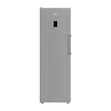 Congelador vertical Beko B3RMFNE314XB look inox de 286 litros, vista frontal
