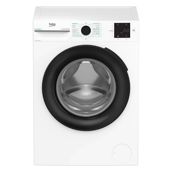 Lavadora Beko BM3WFT3821WB 8 kg, vista frontal