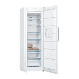 Congelador vertical Bosch GSN33VWEP con la puerta abierta y sus 4 cajones