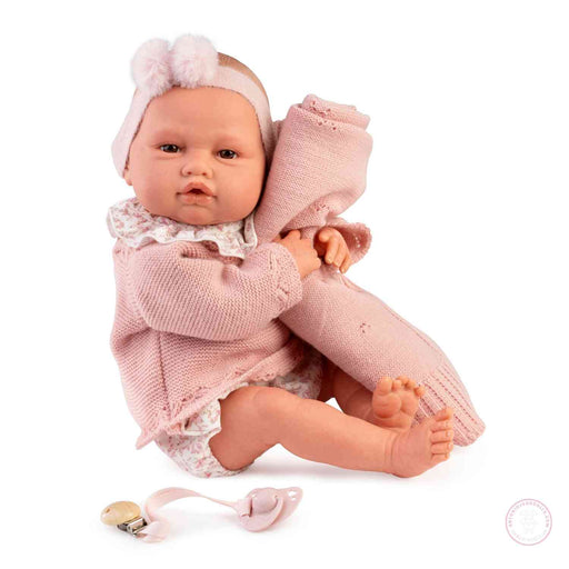 Baby Love reborn con conjunto de punto rosa

