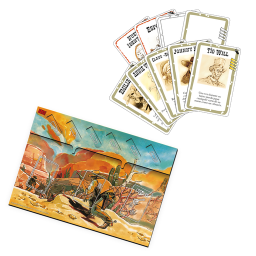 Bang Caja Dinamita contenido expansiones cartas personajes dados Dodge City High Noon componentes
