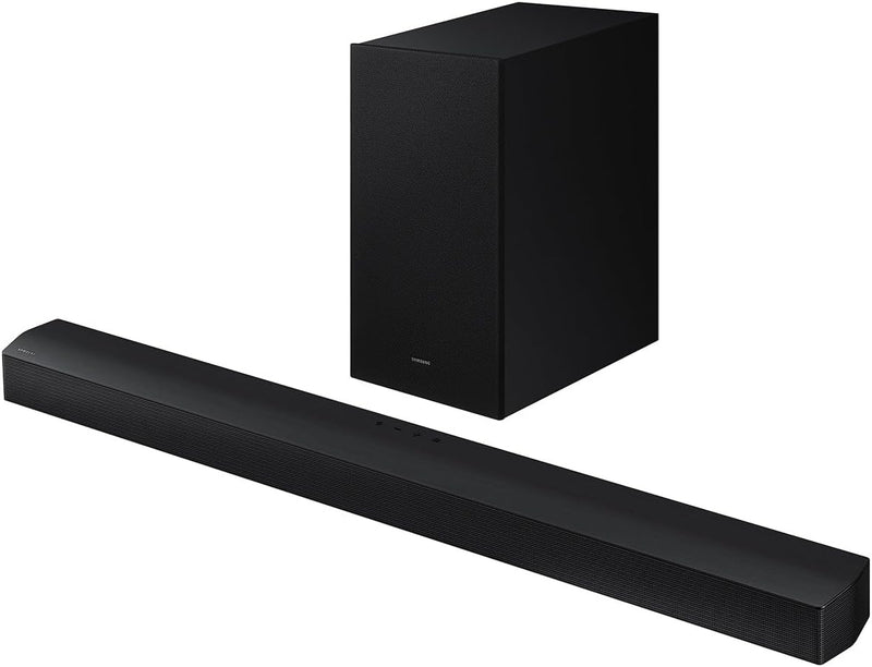 Barra de sonido Samsung HW-B650D 3.1 370W en negro con subwoofer inalámbrico y tecnología Dolby Audio
