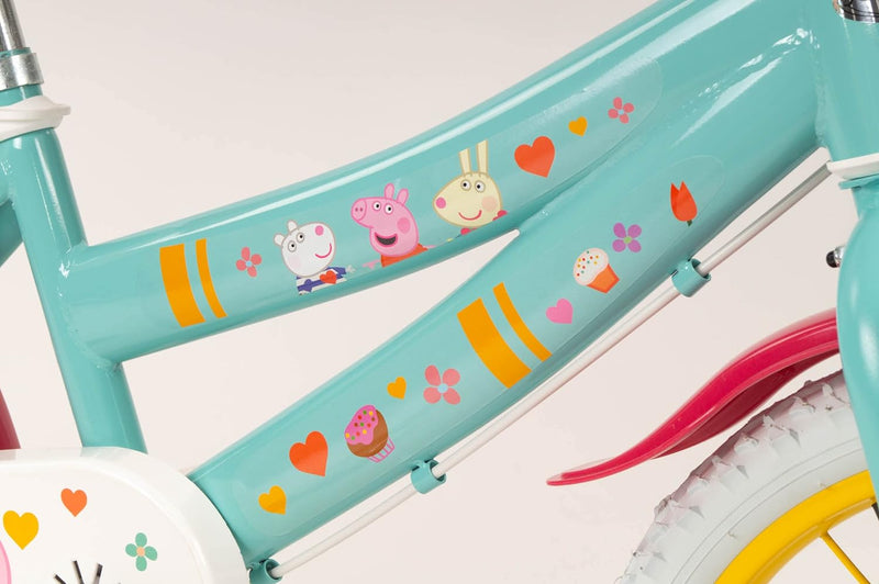 Bicicleta Toimsa 16" Peppa Pig (1698) - Con Cesta y Silla para Muñecas