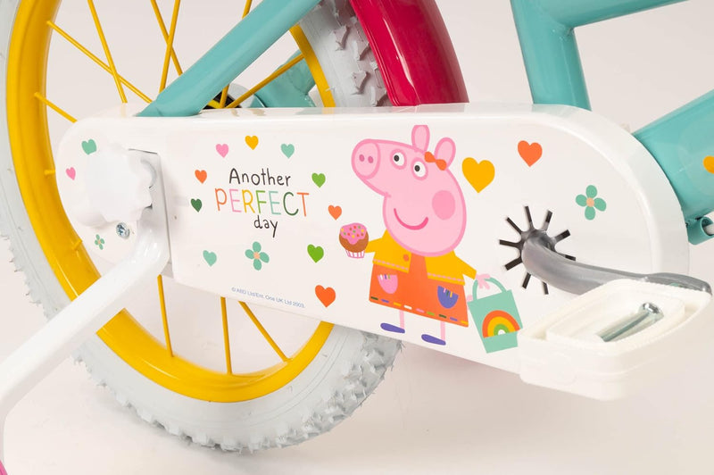 Bicicleta Toimsa 16" Peppa Pig (1698) - Con Cesta y Silla para Muñecas