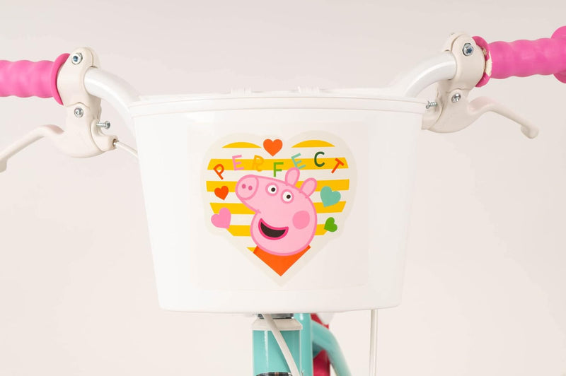 Bicicleta Toimsa 16" Peppa Pig (1698) - Con Cesta y Silla para Muñecas