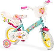 Bicicleta Toimsa Peppa Pig 12 pulgadas infantil niñas ruedines apoyo
