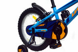 Bicicleta UMIT Casper 16 pulgadas azul con ruedines estabilizadores desmontables, perfecta para niños de 5 a 7 años que están aprendiendo a montar en bici con total seguridad
