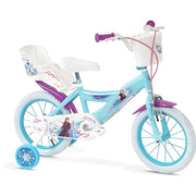 Bicicleta infantil Toimsa Huffy 14 pulgadas Frozen 2 Disney con ruedines y cesta para niñas 3-6 años