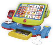 Billetes y monedas de juguete desplegados