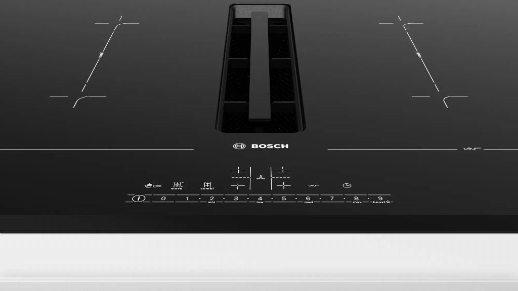 Bosch Induction hob with integrated extractor 70 cm Vitroceramic Black (PVQ731F25E)