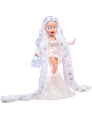 Bratz Frosty Nightz Collector Doll en caja premium de exhibición con vestido invernal brillante y detalles plateados exclusivos

