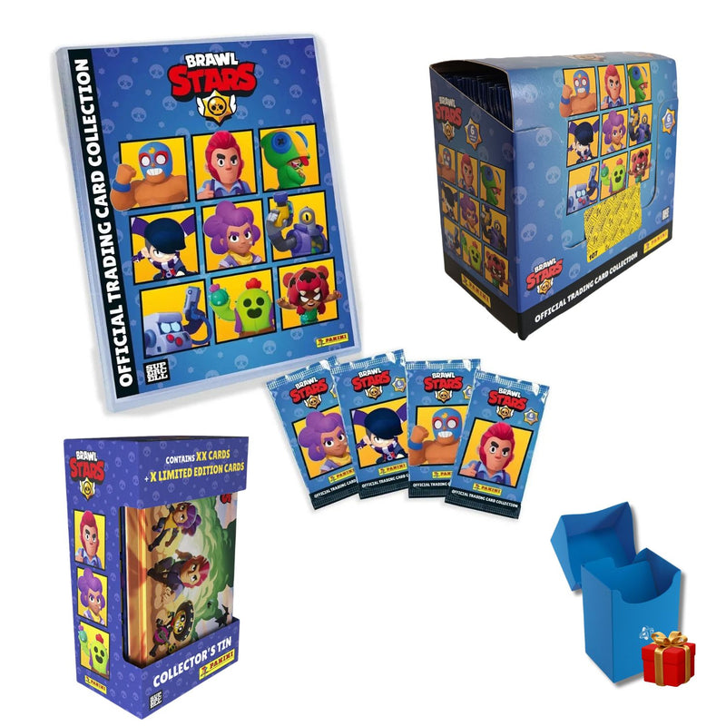 Panini Pack Brawl Stars Temporada 2 - Tin Box + Megapack + Caja 50 Sobres + Regalo