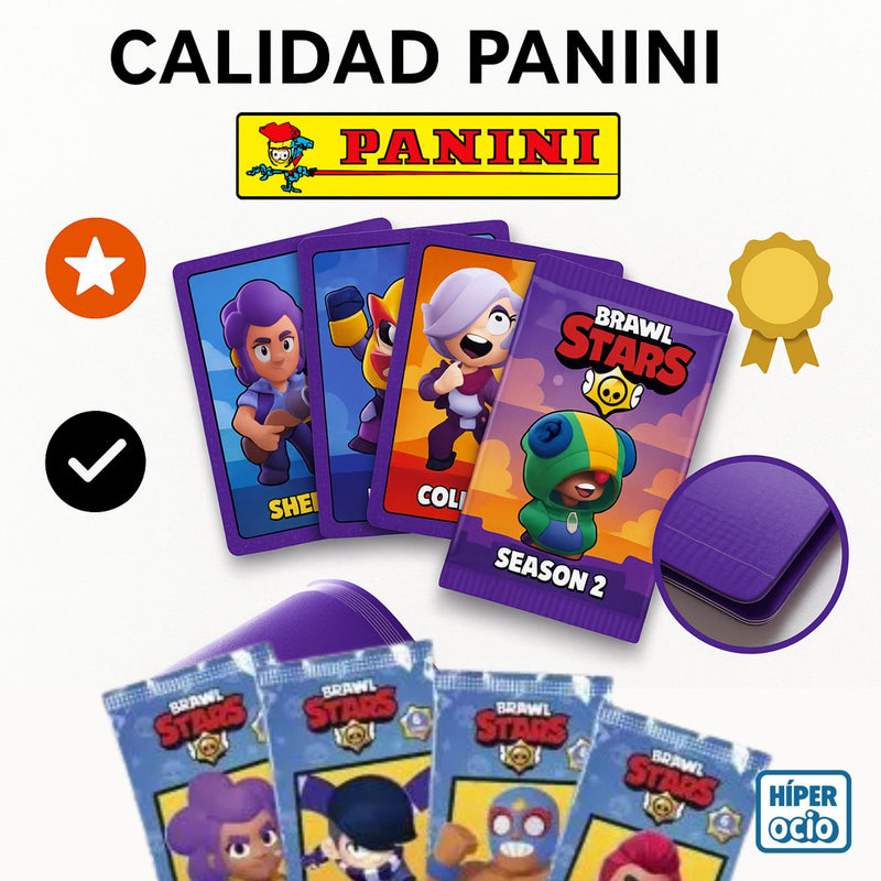 Panini Pack Brawl Stars Temporada 2 - Megapack + 8 Sobres + Regalo