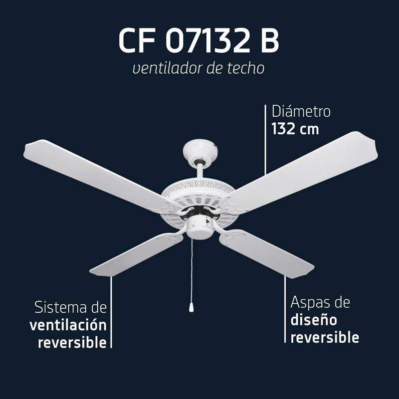 Orbegozo CF 07132 B Ventilateur de Plafond Ø132 cm · 60 W