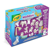Caja del Crayola Washimals Súper Set 74-7461 con 10 mascotas y 2 disfraces