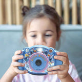 Cámara Lexibook Stitch DJ080D vista trasera mostrando controles y pantalla para niños
